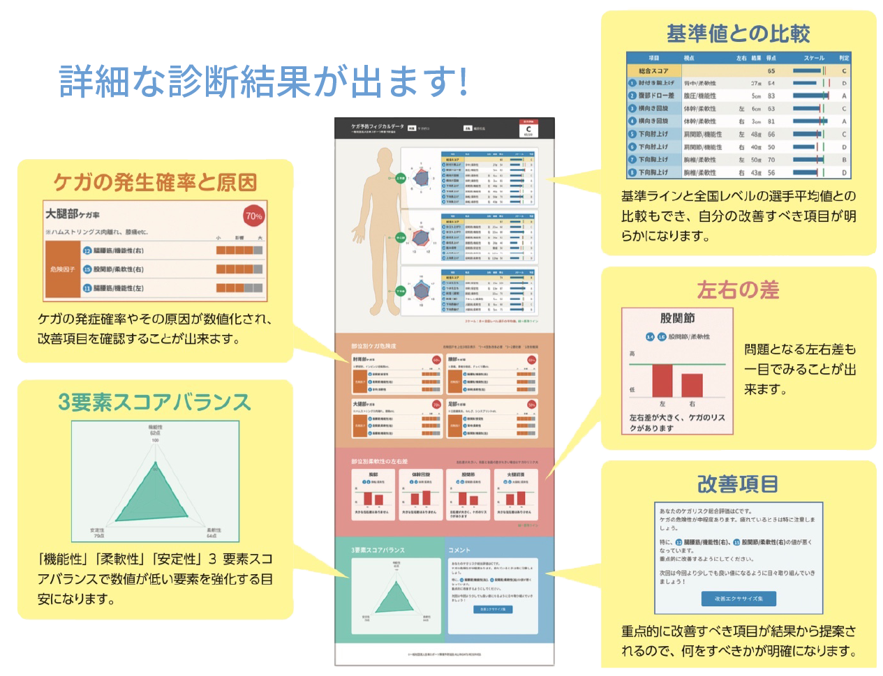 詳細な診断結果が出ます!